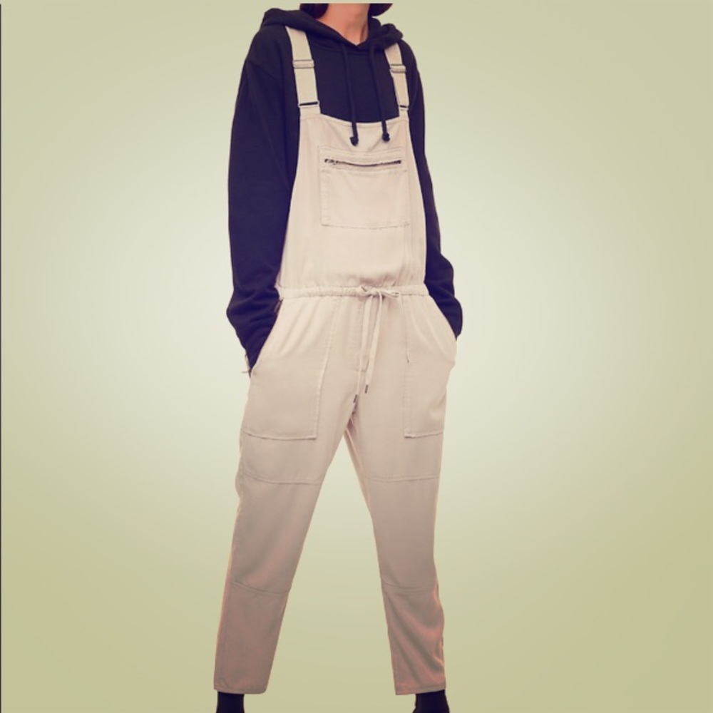 Aritzia beige overalls